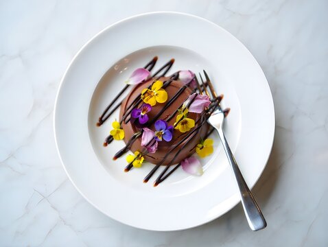 chocolate cake on a plate