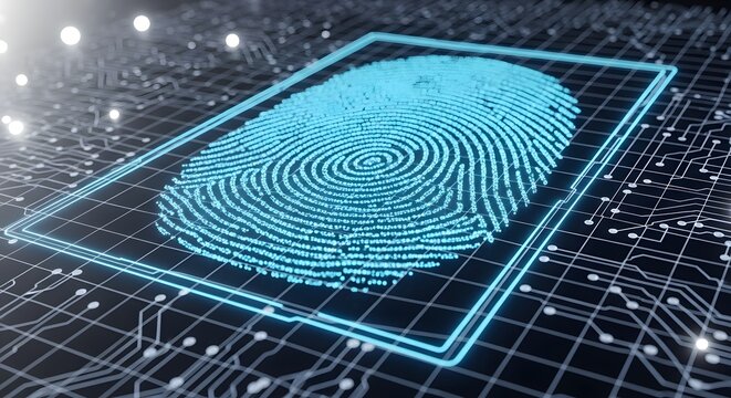 Advanced biometric security and personal data protection concept. - Powered by Adobe