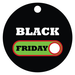 Black Friday Sale Tag Design – Bold, Eye-Catching, Promotional Label for Discounts