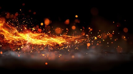 Naklejka premium Fiery energy burst