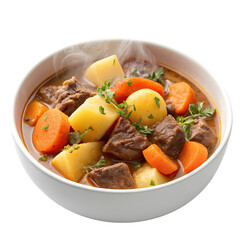 Traditional meat stew with vegetables – hearty homemade meal on a Transparent Background