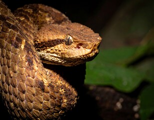 Fototapeta premium Close-up of a coiled snake