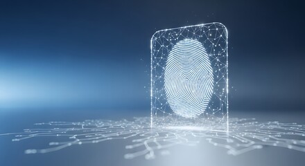 Digital Fingerprint Biometric Identification Security System Technology.