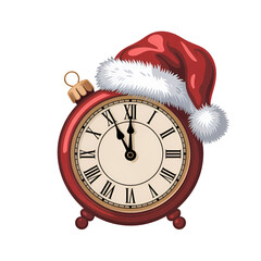 Red Alarm Clock Wearing Santa Hat ilqqw6uktwrk8f shaped