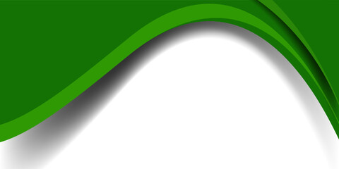 green wave illustration background on light background. vector