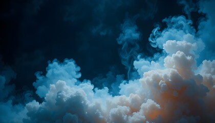 Dark Smoky Background with Intense Fire Effects