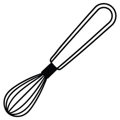 Obraz premium whisk utensil vector illustration on white backgro (1).eps