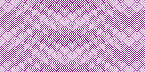 seamless pattern with square purple overlap swirl fabric vector overlapping ornament textile background.	