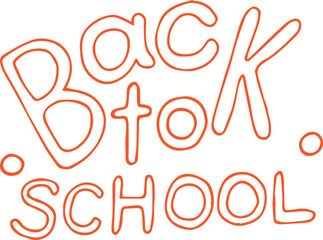 Obraz premium Back to school lettering, elements and icons. Colorless design.