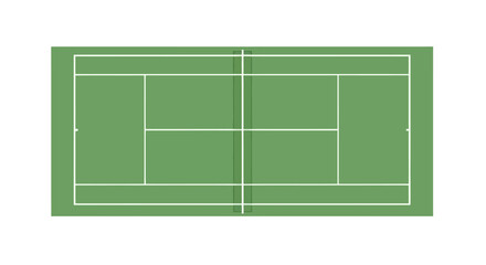 Aerial View of a Tennis Court Layout Demonstrating Sports Field Dimensions for Athletic Training and Recreational Facility Design Projects.