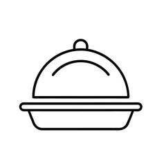 Obraz premium vector illustration of a restaurant cloche