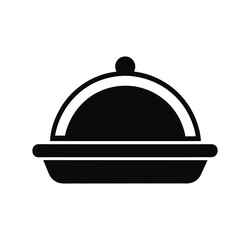 restaurant cloche icon on a white background