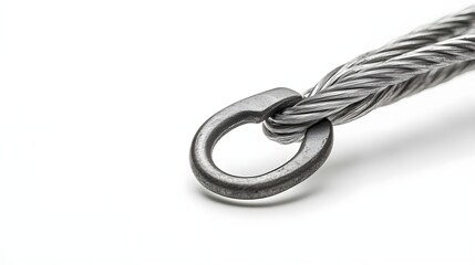 Naklejka premium Steel Cable with Ring Fastener