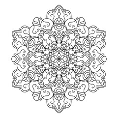 Intricate Floral Mandala Design for Coloring and Creative Projects