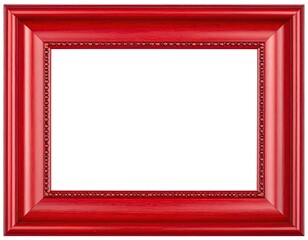 Red picture frame, simple, empty