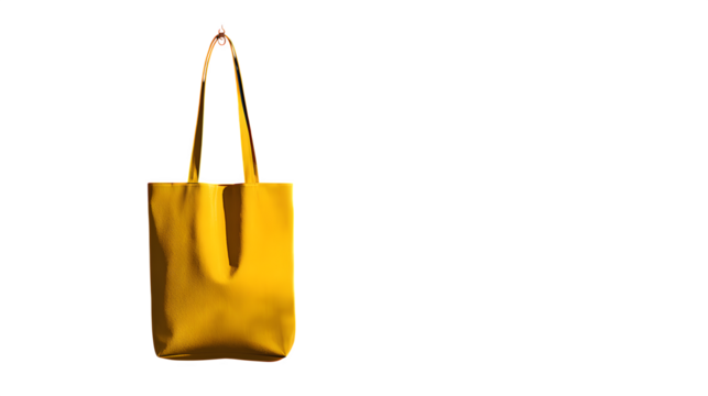 Mustard Yellow Tote Bag, isolated on transparent background - Powered by Adobe