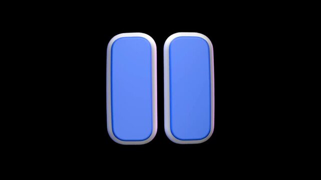 Animated blue play buttons side by side, elegantly glowing against a smooth black background, conveying a sense of digital interactivity
