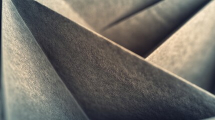 Abstract geometric pattern of textured material folds, with soft light and shadow creating a minimalist design.