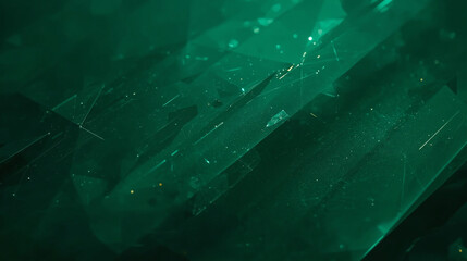 Emerald Green Geometric Luxury Background with Golden Accents