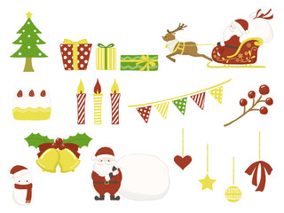かわいいクリスマスのイラスト素材セット