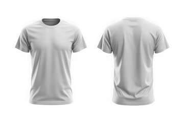 Blank white t-shirt mock up front and back view for branding design