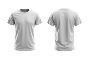 Blank white t-shirt mock up front and back view for branding design