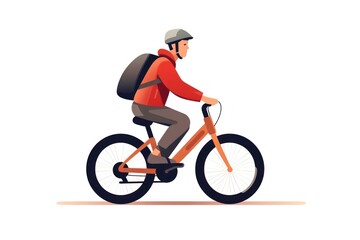 Fototapeta premium Man riding electric bike bicycle vehicle cycling.