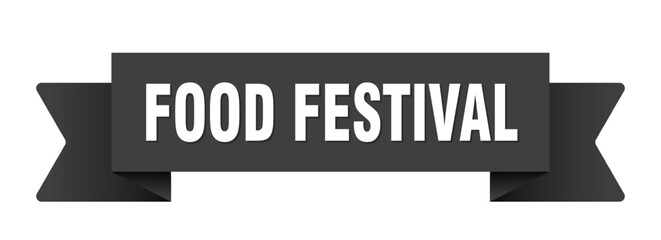 food festival ribbon isolated on transparent background. food festival ribbon