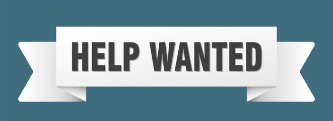 help wanted ribbon isolated on transparent background. help wanted ribbon