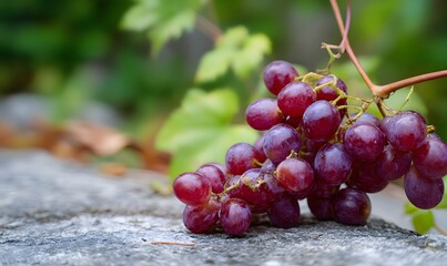 Some grapes are in the picture, some fall on the ground