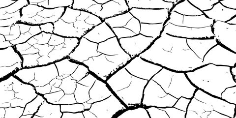 High-resolution cracked dry earth texture, natural drought pattern with rough surface details. Perfect for backgrounds, grunge design, environmental concepts, and creative texture overlays.