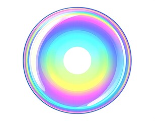 Colorful iridescent circle, like a soap bubble