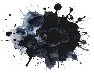 Abstract ink splatter design