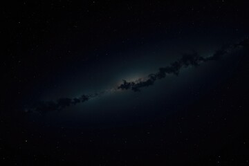 Obraz premium A captivating view of the night sky showcasing stars and a dark cloud formation stretching across it