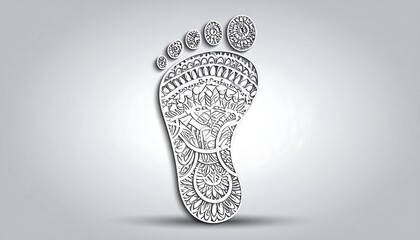 Ornate footprint silhouette