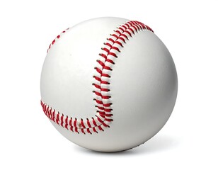 Close-up of a white baseball with red stitching (2)