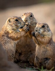 Prairie dogs gathering