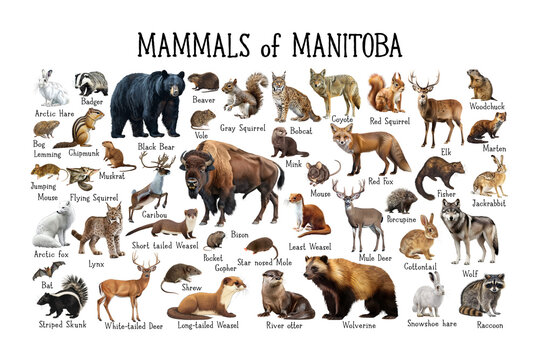 Fototapeta wild animals collection