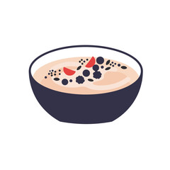 Colorful Bowl of Healthy Breakfast with Berries and Seeds