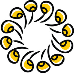 Obraz premium circular abstract pattern vector illustration on w.eps