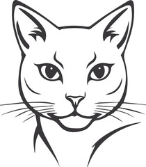 Obraz premium black cat head