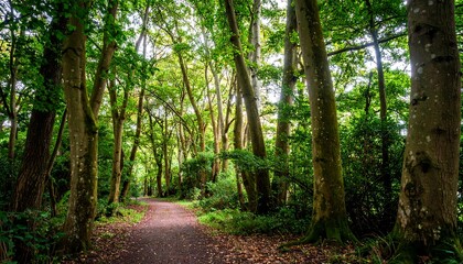 Fototapeta premium Lush woodland path
