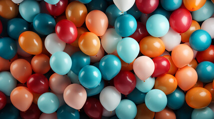 Lots of colorful balloons as background