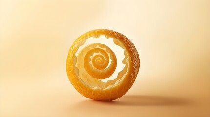 Orange Peel Shaped into a Spiral Staircase