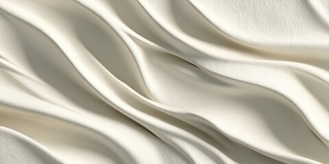 Obraz premium Luxurious Textile: Delicate folds of elegant, creamy-white silk ripple and flow, inviting the touch, hinting at comfort and luxury.