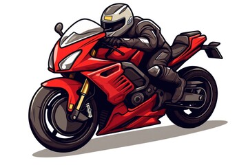Riding motorcycle vehicle cartoon helmet.