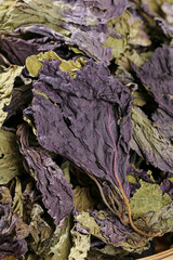 Dried Purple Perilla Leaves from Northeast China - Traditional Asian Herb Medicine Cooking Ingredient