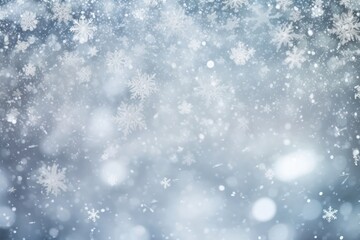 Fototapeta premium Bokeh light snowflakes background wonderland decoration.