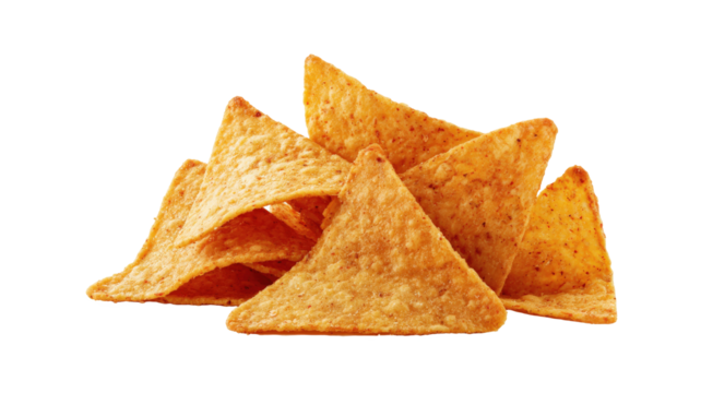 Tortilla chips isolated on a white background