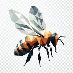 Geometric Honeybee Illustration.